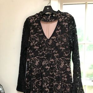 Black lace/chocker cocktail dress worn 1x